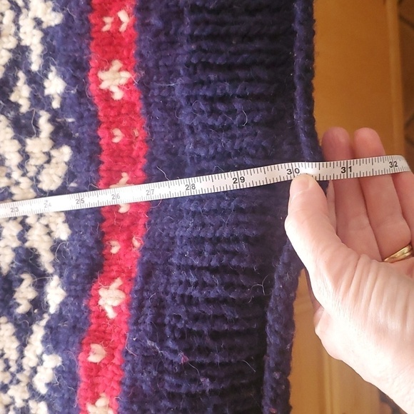Reywear Handmade in Ecuador 100% Wool Graphic Thick Sz. XL Sweater - Picture 7 of 9